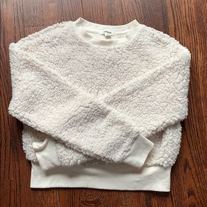 Garage White Fur Sweatshirt